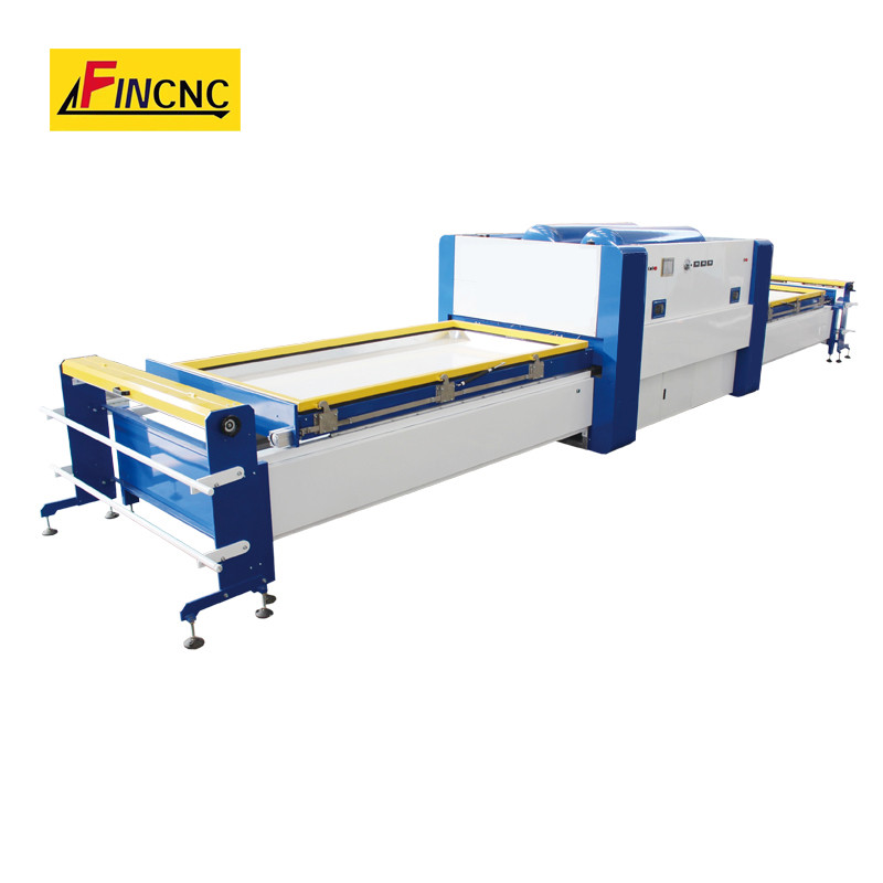 The safety features built into the Auto Close Cabinet Door Vacuum Membrane Press Machine to protect the user